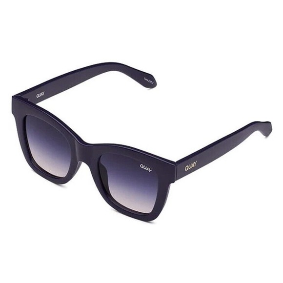 Quay Australia After Hours Sunglasses Navy Blue Pink Fade Square Sunnies - Picture 1 of 8